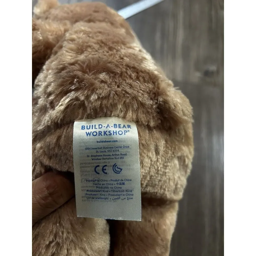 NEW Build A‎ Bear Carnival Cruise Ship Plush Logo Brown Bear Stuffed Animal